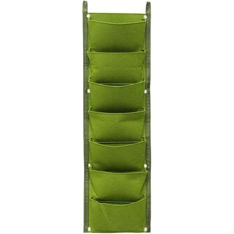 Sac à Plantes Mural, 7 Sacs de Plantation Murale, Sac de Plantation Vertical, Poche Mur Vegetal, Jardin Vertical Exterieur pour Balcon, Extérieur, Jardin, Cour