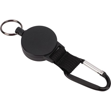 Porte-clés rétractable Mousqueton robuste Porte-clés Lanière pour porte-clés Enrouleur de badge avec fil d'acier Type B (1/5)