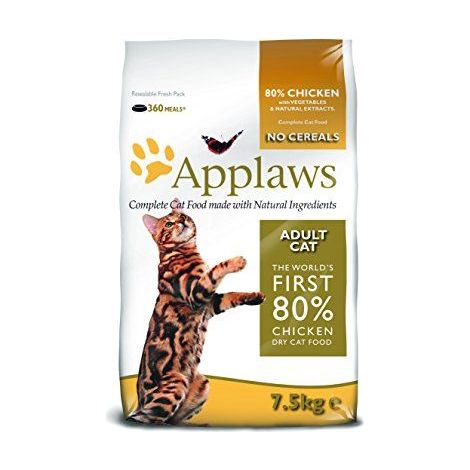 APPLAWS Croquettes pour chat au poulet - 7,5 kg (1/4)