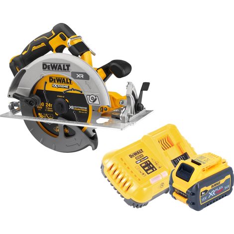 DeWalt DCS 573 T1 Akku Handkreissäge 18 V 190 x 30 mm Brushless + 1x Akku 6,0 Ah + Ladegerät (1/5)