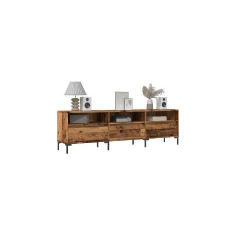 Meuble TV vieux bois 150x30x44,5 bois d'ingénierie (1/5)