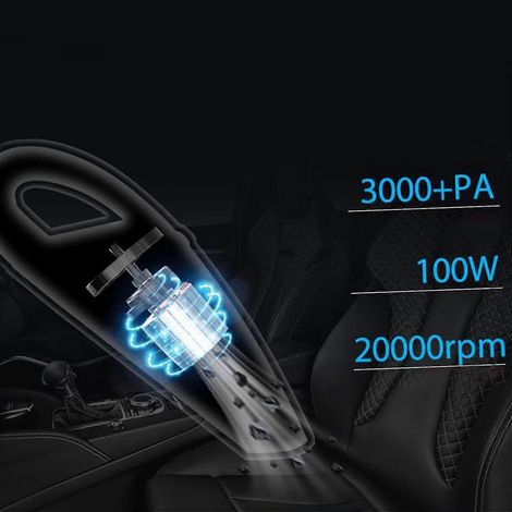 Aspirateur de voiture, aspirateur à main, sans fil, à charge rapide, portable pour la maison, la cuisine et la voiture