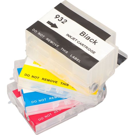 Cartouche d'encre compatible pour imprimantes HP Officejet 6600, 6710, 7110, 7510, 7610 - Rechargeable