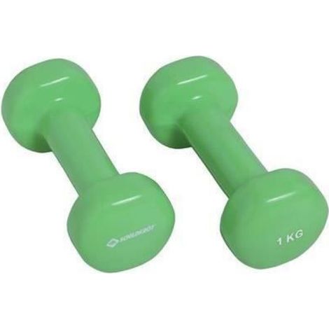 Haltères - 1 kg - Vinyle - Fonte - Entraînement Gymnastique Aérobic - Lot de 2