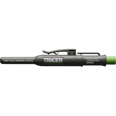 Tracer - Tieflochmarker Bleistift Seitenhalter (120mm, ausziehbarer 2B Baustift mit eingebautem Spitzer). Tischler Bleistift//Tiefenlochmarker - ADP2