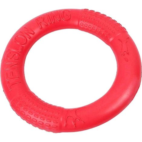 Anneaux à mâcher résistants et durables pour chiens de grande et moyenne taille, en EVA, pour la dentition des petits chiens et les chiens qui mâchent avec force. Anneau d'entraînement-17cm Red (1/5)
