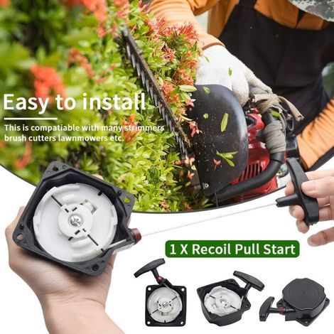 Poignée de démarrage - Lanceur Universel pour débroussailleuse - Pièces de Rechange pour Outils de Jardin (1/4)