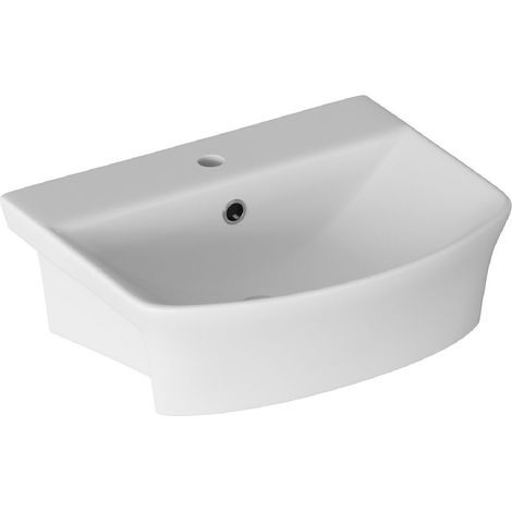 Signature Indus Semi-Recessed Basin 500mm Wide - 1 Tap Hole (1/5)