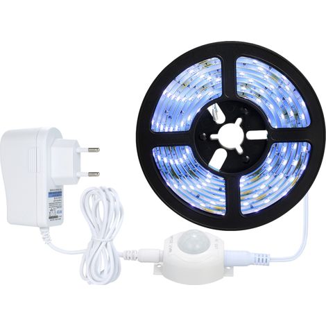 LED Strip Lights 9.84ft 6500K Cool White Tape Light with Motion Sensor Ribbon Light Waterproof Flexible Undercabinet Tape Lighting Rope Lighting for Home Kitchen Under Cabinet Bedroom (1/5)