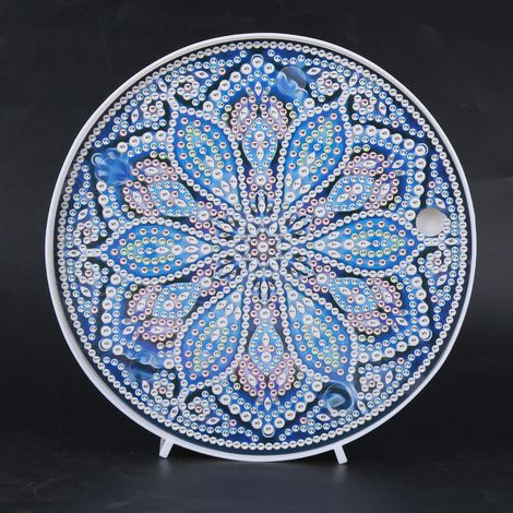 Lampe de chevet/ornement de table basse/mandala en peinture diamant de forme irrégulière à faire soi-même ZXD021