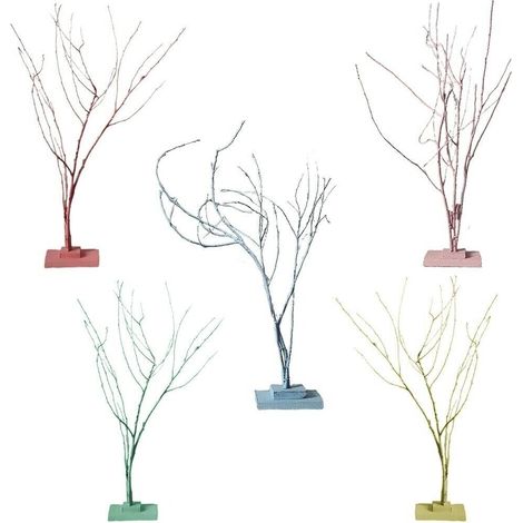 Albero di Pasqua in legno ramo decorazioni casa vetrina negozio pasquali addobbi new in vari colori da addobbare - colorigenerali: VERDE (1/5)