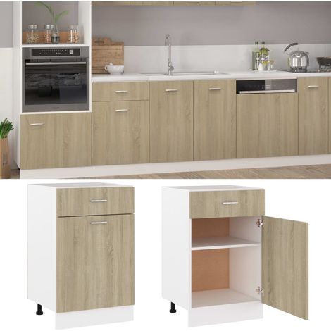 vidaXL Armadio Inferiore Cassetto “Lyon” Rovere Sonoma 50x46x81,5