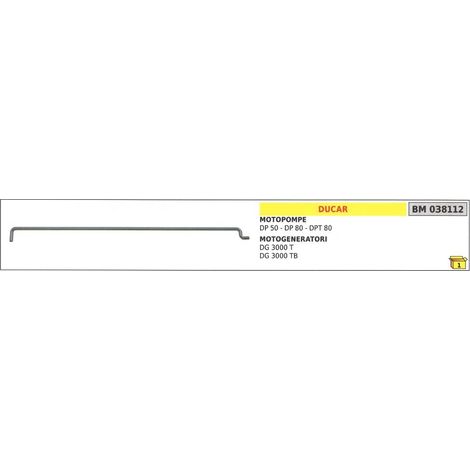 Asta regolatore giri DUCAR per motopompa DP 50 80 DPT 80 038112