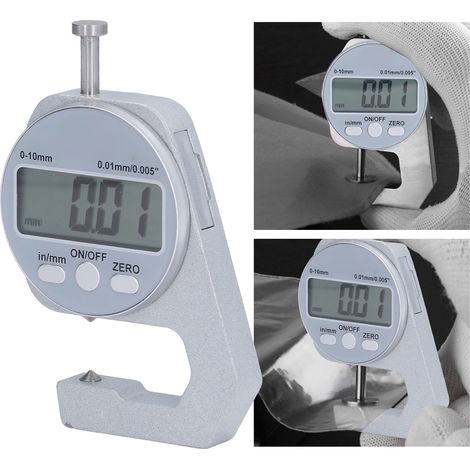 Digitales Mini-Dickenmessgerät, Messbereich 0 bis 10 mm, Lieferung ohne Batterie. (1/5)