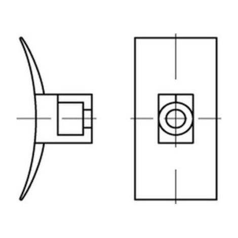 HellermannTyton Befestigungssockel LKC-N66-NA 100 Stk