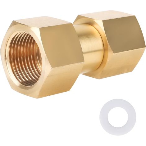 Adaptateur Bouteille de Gaz CGA-320 Vers CGA-580 en Laiton, Adaptateur Bouteille de CO2 Vers Argon Convertisseur Régulateur Gaz Soudage pour Postes Souder et Débitmètres (1/5)
