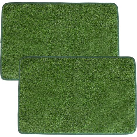 Tapis Toilette Chien - Gazon Artificiel Lavable - Pour Balcon Jardin Intérieur - Lot De 2 Pièces 46x71cm (1/5)