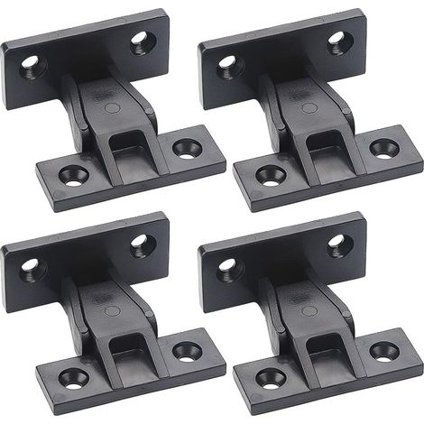 4 Paires Connecteur, Plastique ABS, Fixation invisible, Panneau cuisine, Meuble salle de bain (1/5)