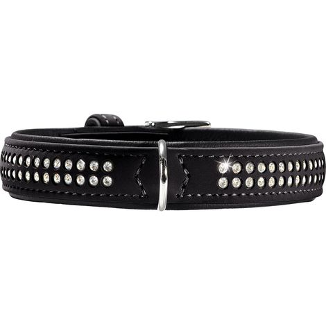 Halsband Softie Deluxe45 Nick. Kunstleder-Nubuk/Nappa schwarz