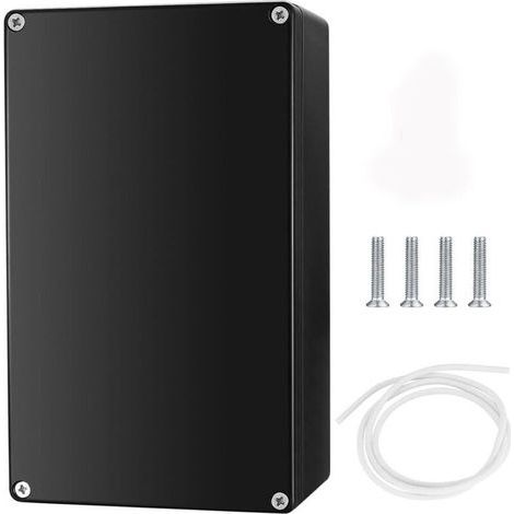Boîte de Dérivation Étanche IP65 pour Installation Électrique Extérieure – Boîtier en Plastique Noir 20 x 12 x 7,5 cm (1/4)
