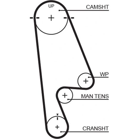 Courroie crantée Gates 5480XS HONDA 06141-P0A-305 06141PEA305 14400-P0A-004