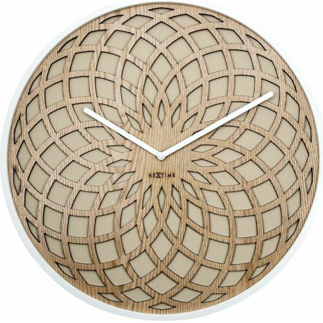 NeXtime 3149BE reloj de mesa o pared Reloj de cuarzo Círculo Beige, Blanco (1/3)
