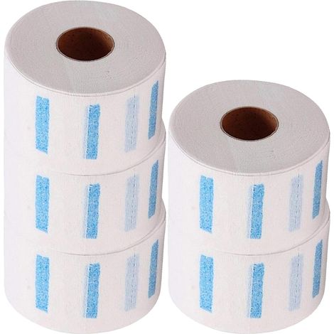 Bandes De Cou - Papier Impermeable Souple - Pour Coupe Et Coloration Cheveux - Salon Coiffure Et Usage Domestique - 5 Rouleaux De 80 Feuilles