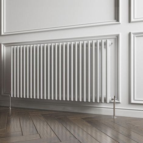 Biubiubath Traditional Cast Iron Style Radiator Horizontal 3 Column White 600x1190mm