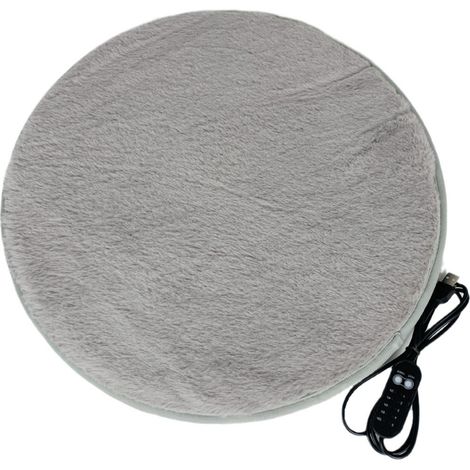Coussin Chauffant pour siège de Voiture – 5 Niveaux avec minuterie, Coussin Chauffant Intelligent pour Voyage, Camping, Voiture, Chambre à Coucher, Salon, Lieu de Travail, Appartement pour