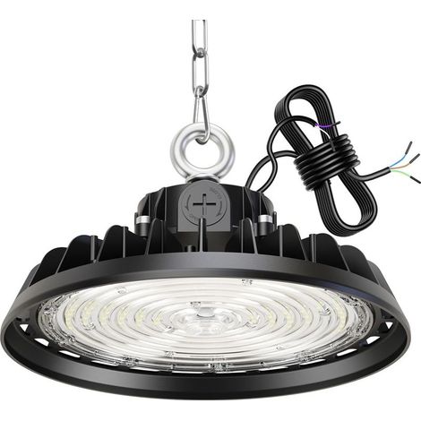 150W LED High Bay Projecteur Garage Light 22500LM Éclairage pour Atelier 6000K 120°Éclairage IP65 Lampe Industrielle Dimmable 90W/120W/150W Usines Entrepôts de Construction Garages Stades (1/4)