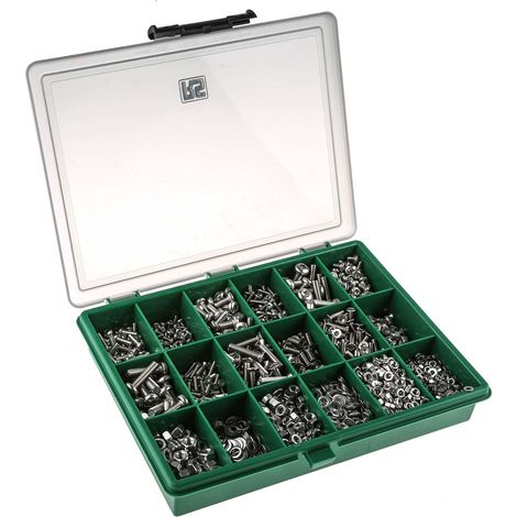 Kit de vis, écrous et rondelles en Acier Inoxydable, 2475 pièces A2 304 ( Prix pour 1 ) (1/2)