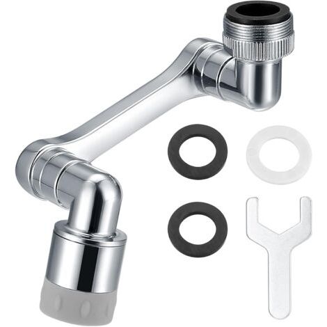 Mitigeur de cuisine à double fonction, deux modes de débit d'eau pour un nettoyage efficace, rallonge flexible pour une consommation d'eau réduite, adapté à (1/5)