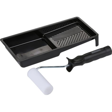 Herramienta de pintor black-decker paint roller set rodillo 10 cm bandeja
