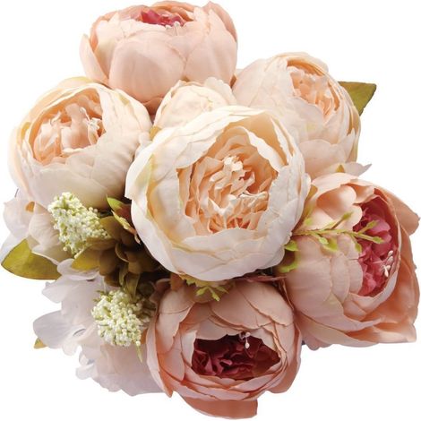 Bouquet Artificiel de pivoines - 1 Piece - Fleurs en Soie - Decoration de Maison - Mariage