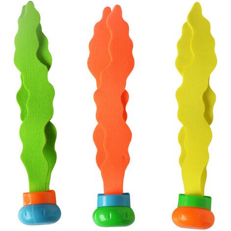 Jouets de Plongée Jeux de Piscine Jouets Aux Algues Assistant de Plongée sous-Marine Bain d'entraînement pour Le Bain 3pcs, (1/5)