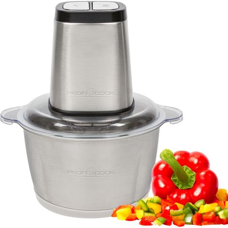 ProfiCook Tritatutto elettrico con funzione tritaghiaccio, tagliaverdure con contenitore in acciaio inox da 1.7 litri, con lama combinata, PC-MZ 1227 (1/5)