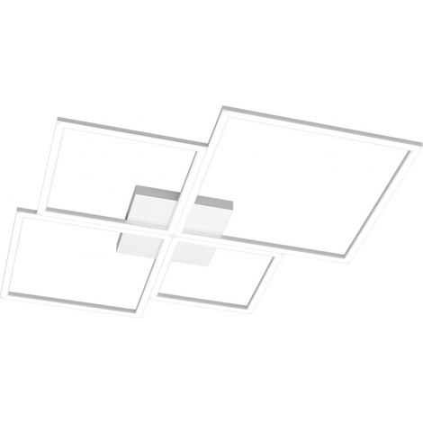 Plafoniera Moderna Quadrata Four Squares Alluminio Bianco Led 120W (1/5)