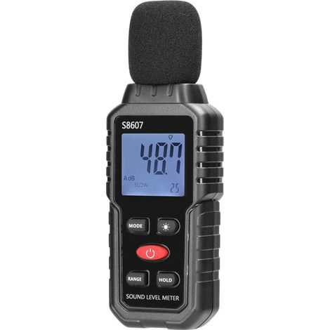 Détecteur de bruit pondéré A 30-130 dB, mini appareil de surveillance des décibels, sonomètre haute précision, affichage numérique rétroéclairé (1/5)