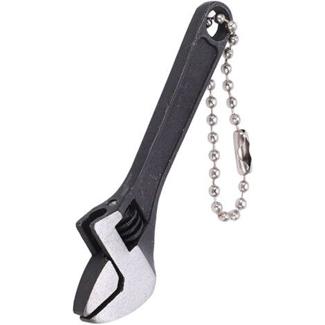 ALLIANDISFOREHILL Clé porte-clés en acier galvanisé réglable portable professionnel haute dureté mini clé pour maison industrielle 2,5 pouces/6,35 cm noir (1/5)