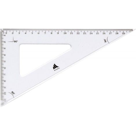 Equerre - MAPED - Geometric - 60 degrés - 21 cm - Plastique transparent (1/2)