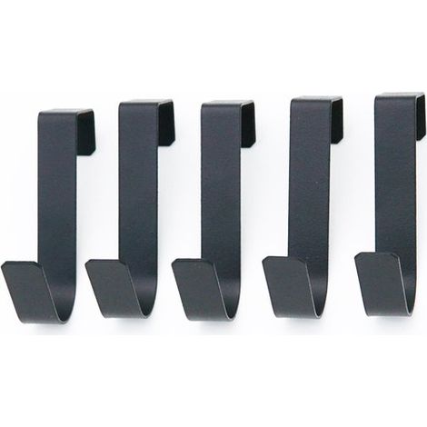 Ganci a S - Ganci per abiti - Ganci - Ganci per asciugamani - Confezione da 5 - Acciaio inossidabile - Ganci impermeabili per porte doccia - Adatti per bagni e porte in vetro senza telaio - 7/8 di pol (1/5)