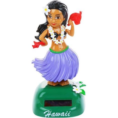 Poupée hawaïenne solaire dansante pour tableau de bord, figurine amusante à hochement de tête pour déco bureau ou chambre