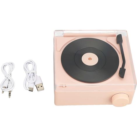 Platine vinyle Bluetooth 5.0 avec haut-parleur et fonction réveil (1/5)