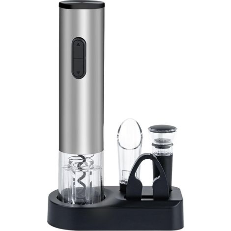 Coffret ouvre-bouteille électrique, tire-bouchon électronique automatique, kit ouvre-bouteille à piles avec coupe-capsule et vide (1/5)