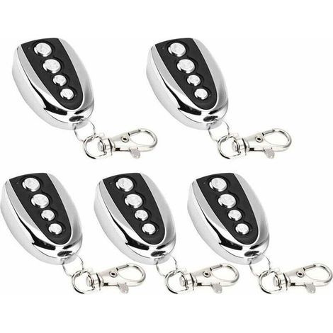 Lot de 5/10 ouvre-porte de garage électrique à télécommande, 433 MHz pour clonage de portail, de garage, de clonage électrique universel (5 pièces)- (1/4)