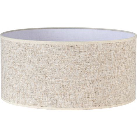 FABRILAMP - Happy M10 Zylindrischer Lampenschirm Leinen Beige 60dx60dx30h - Fab 176336015