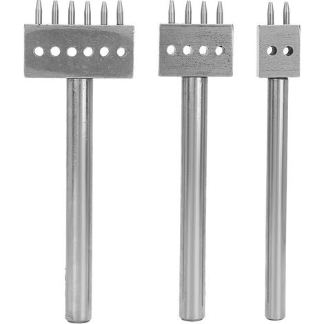 Juego de 3 herramientas para perforar cuero, perforadora de cinturón (6 mm) (1/5)