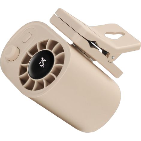 Ventilateur Pince Portable - Ventilateur Rechargeable - Dispositif Rechargeable USB avec LED pour Utilisation en Camping Yoga Pique-nique Promenade et Déplacement par Temps Chaud (1/5)