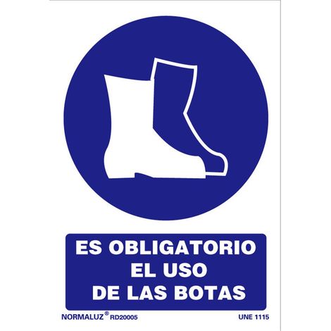 Panneau luminescent usage obligatoire des bottes 21x30 RD20005