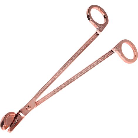 Pince à mèche de bougie plaqué or rose, coupe-cœur en acier inoxydable (1/5)